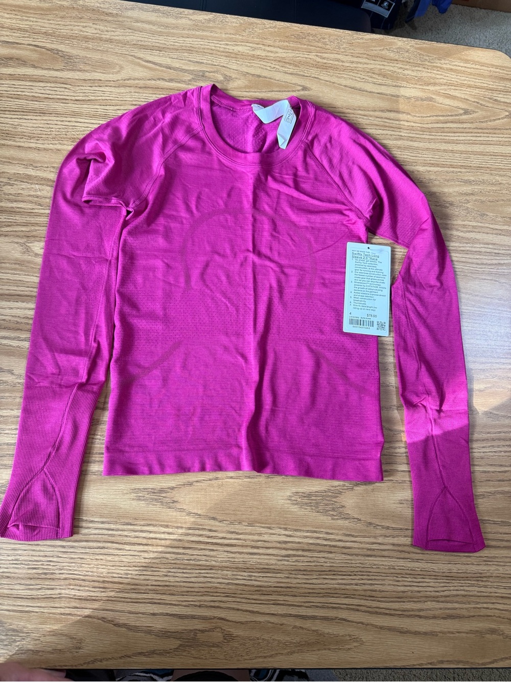 lululemon Swiftly Long Sleeve 2.0 ripened raspberry